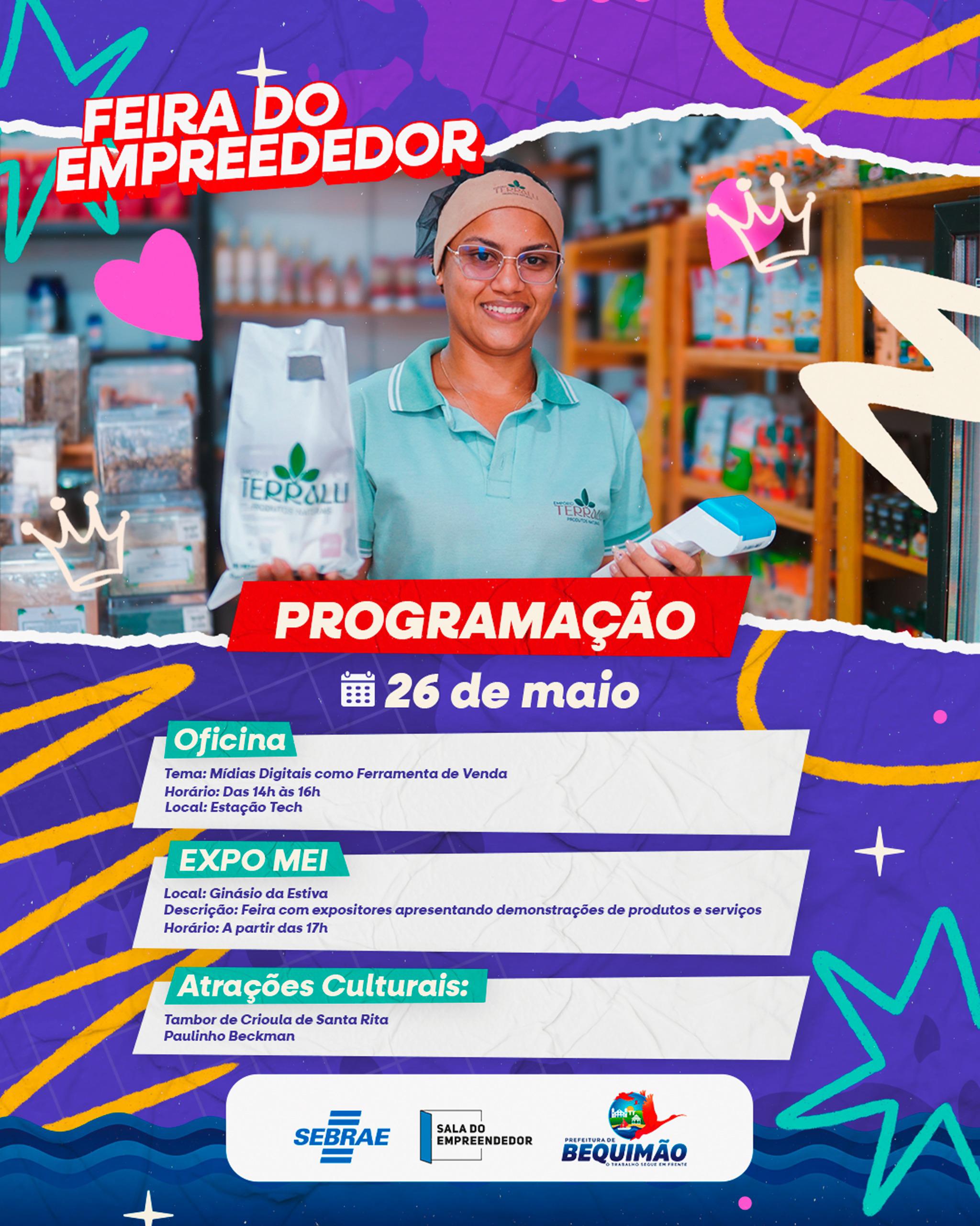 Prefeitura de Bequimão realiza Feira do Empreendedor com oficinas, exposição de negócios e atrações culturais